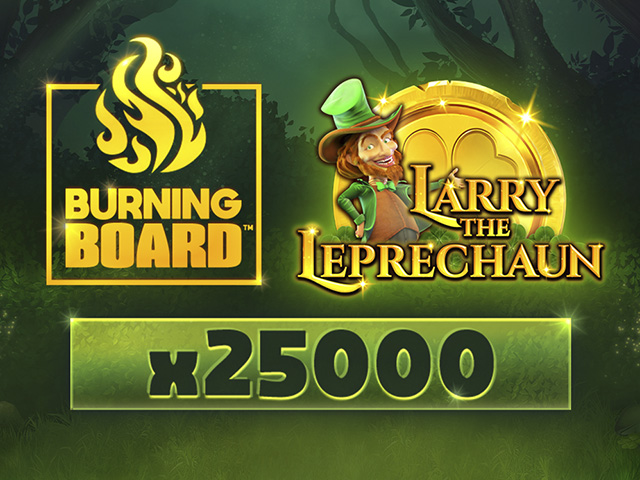 Larry the Leprechaun Burning Board